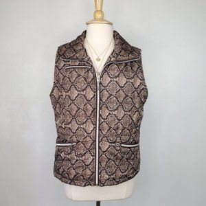 Studio Works Sport Snakeskin Print Lightweight Vest Size L